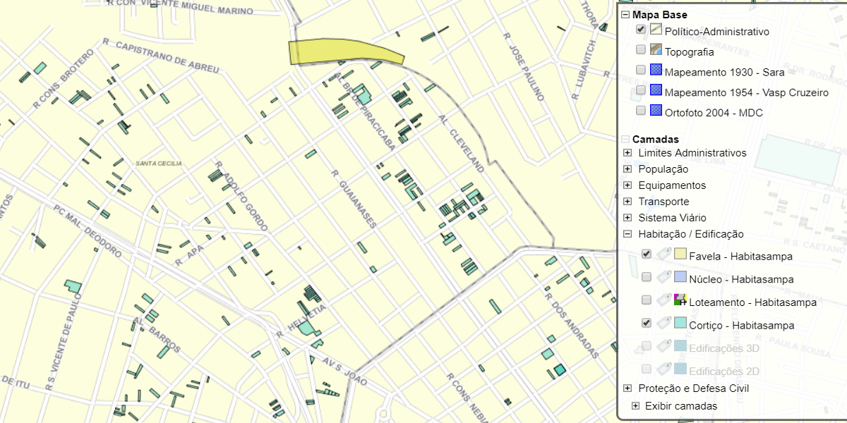Geosampa - mapa e dados urbanos de São Paulo