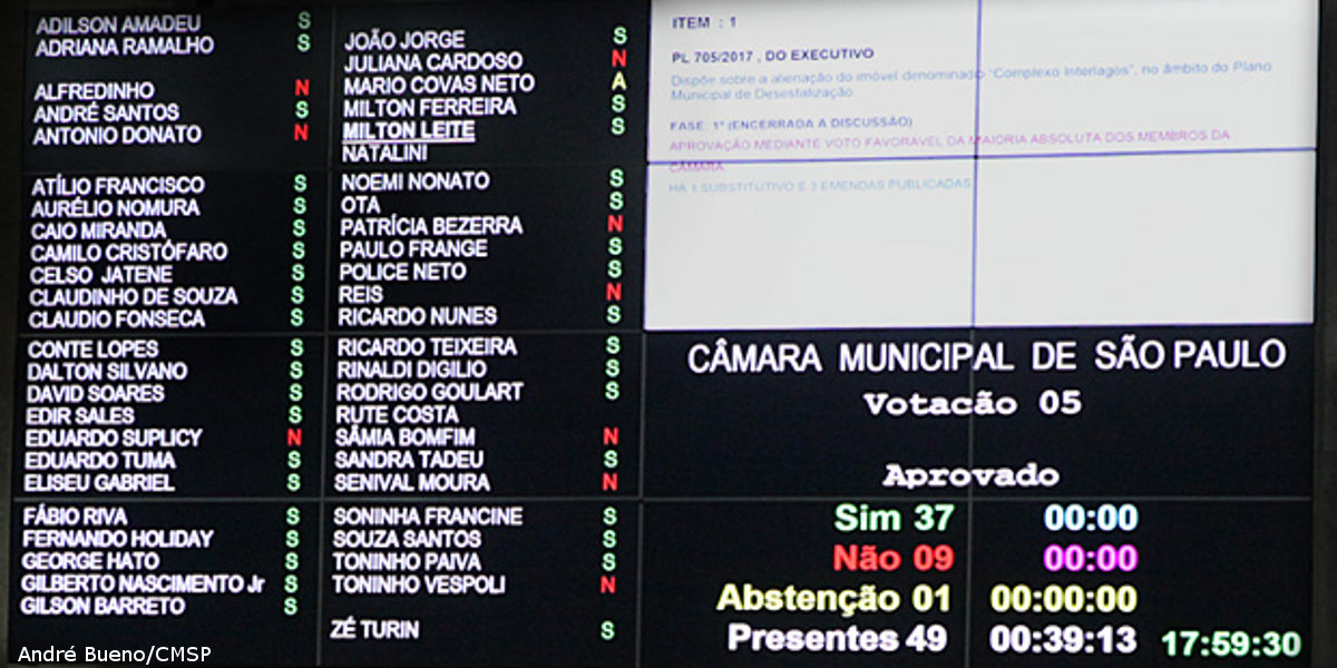 Câmara aprova privatização de Interlagos em 1ª votação